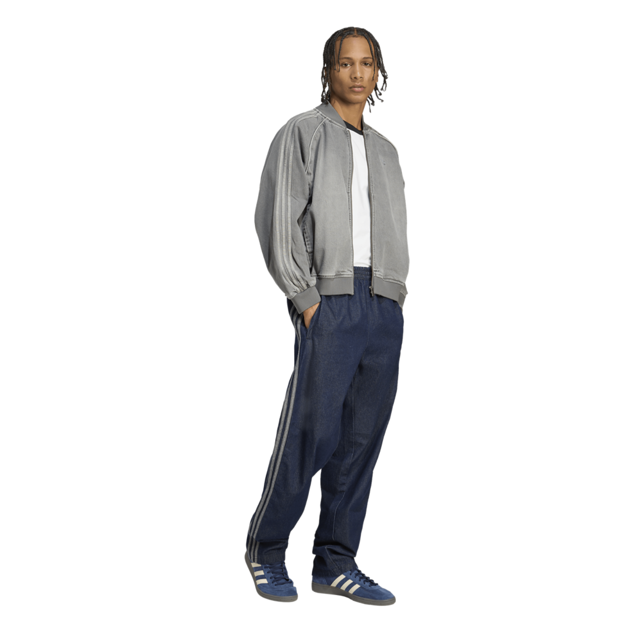 adidas Originals SST Denim Oversize Track Top Image 3 of 6. Tap to open photo gallery.