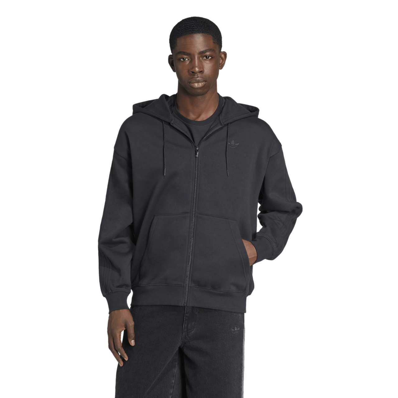adidas Originals Adicolor Oversize Full-Zip Hoodie Image 1 of 7. Tap to open photo gallery.