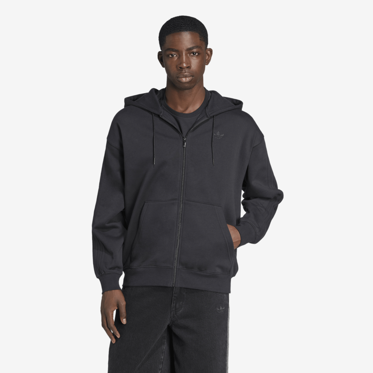 adidas Originals Adicolor Oversize Full-Zip Hoodie Image 1 of 7. Tap to open photo gallery.