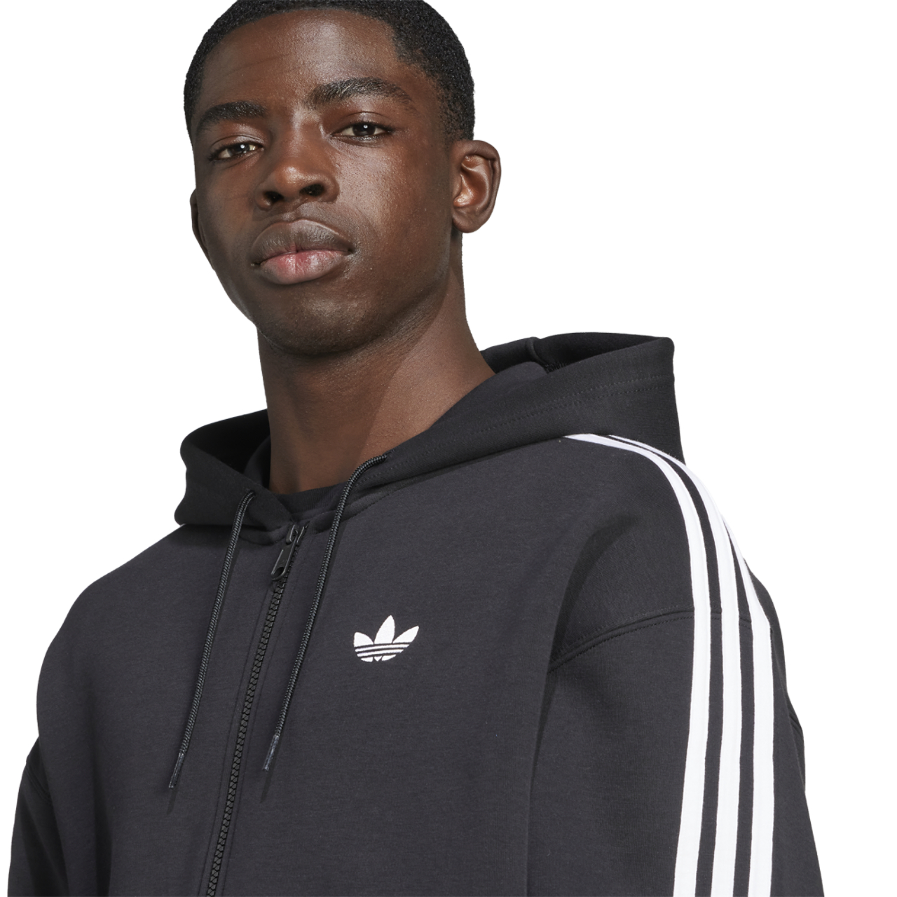 adidas Originals Adicolor Oversize Full-Zip Hoodie Image 5 of 7. Tap to open photo gallery.