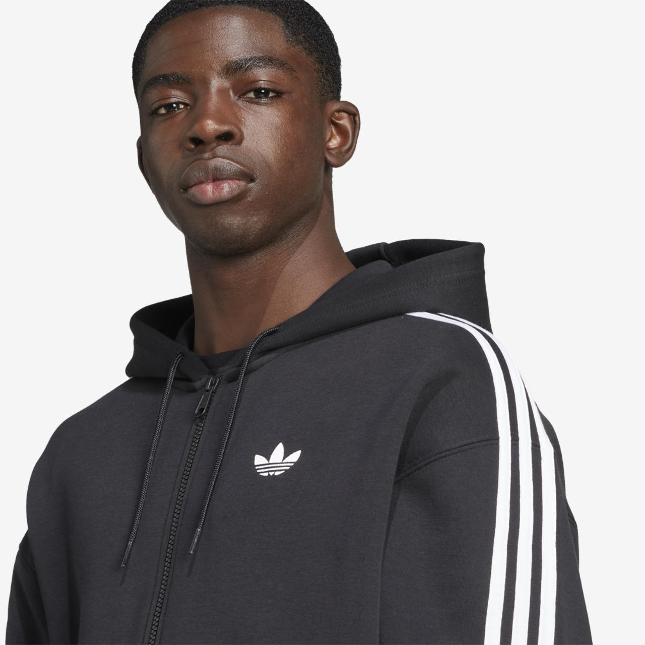 adidas Originals Adicolor Oversize Full-Zip Hoodie Image 5 of 7. Tap to open photo gallery.