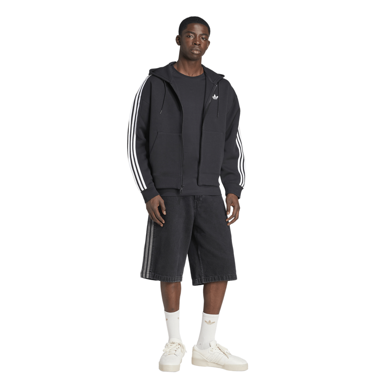 adidas Originals Adicolor Oversize Full-Zip Hoodie Image 6 of 7. Tap to open photo gallery.