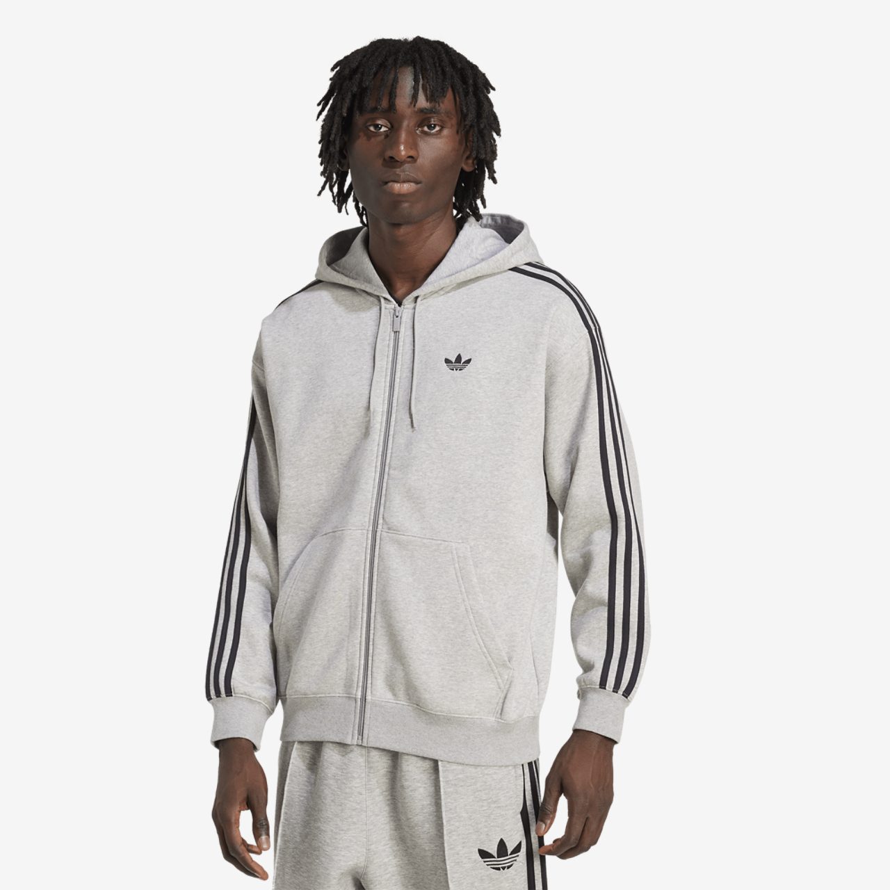 adidas Originals Adicolor Oversize Full-Zip Hoodie Image 1 of 6. Tap to open photo gallery.