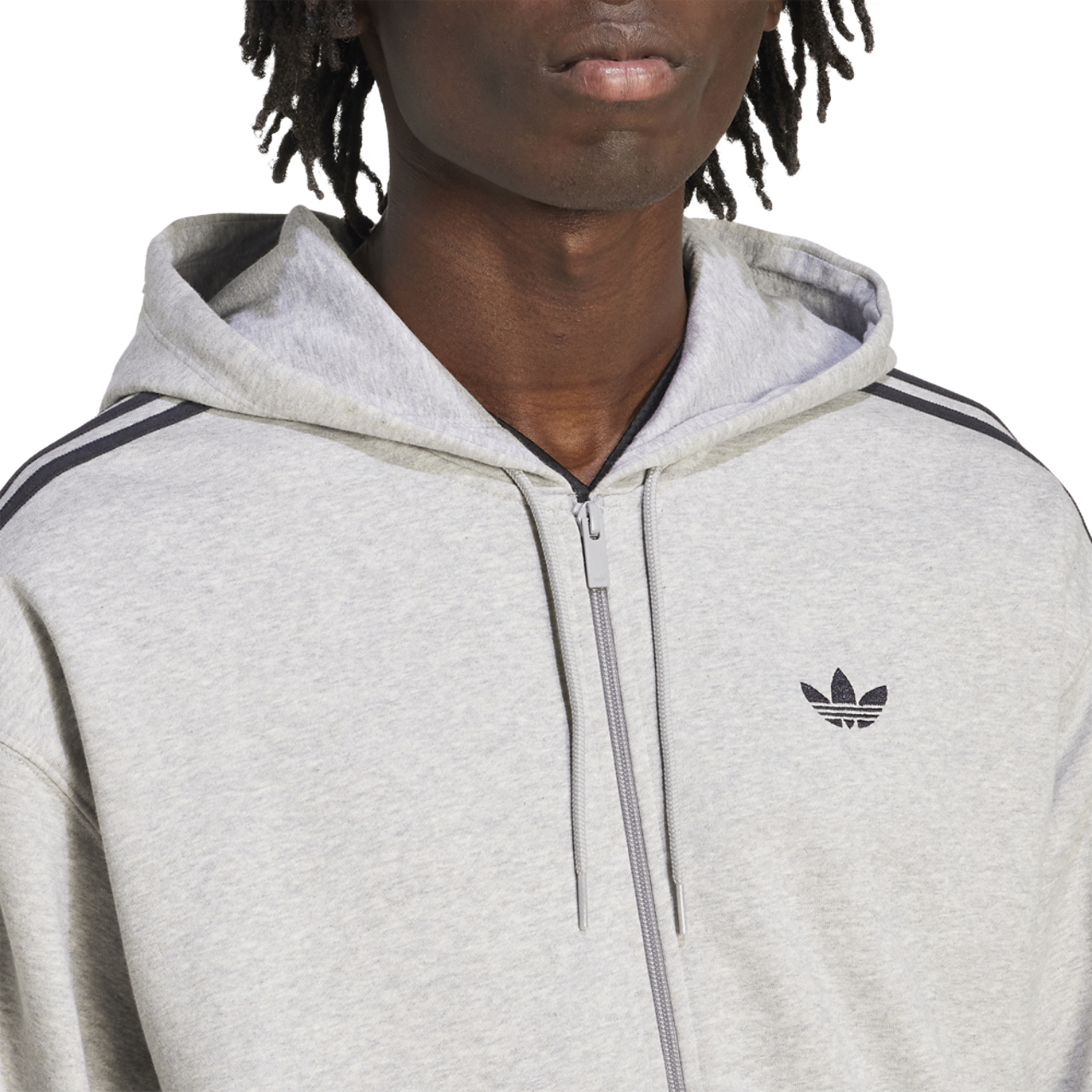 adidas Originals Adicolor Oversize Full-Zip Hoodie Image 3 of 6. Tap to open photo gallery.