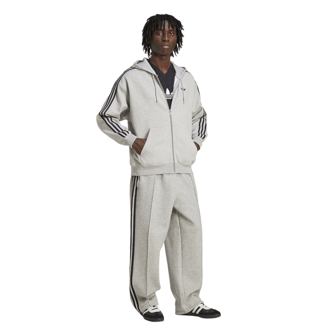 adidas Originals Adicolor Oversize Full-Zip Hoodie Image 5 of 6. Tap to open photo gallery.