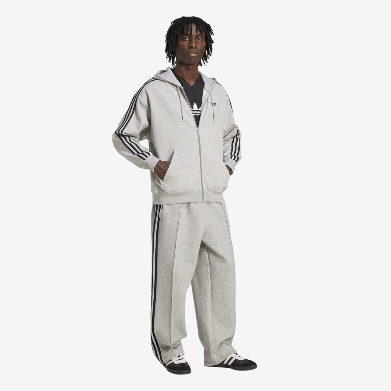 adidas Originals Adicolor Oversize Full-Zip Hoodie Image 5 of 6. Tap to open photo gallery.
