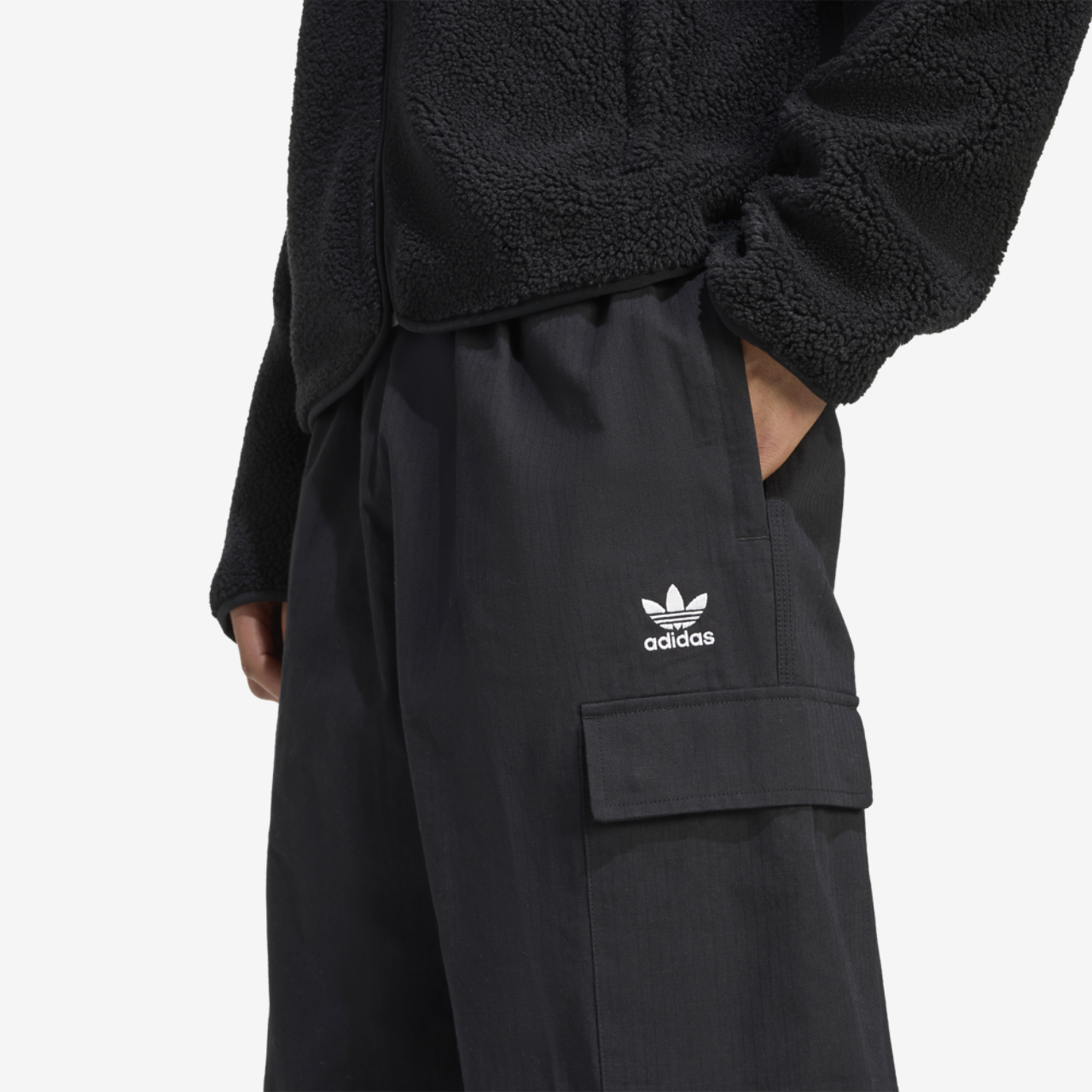 adidas Originals Trefoil Essentials Woven Pants Image 3 of 5. Tap to open photo gallery.
