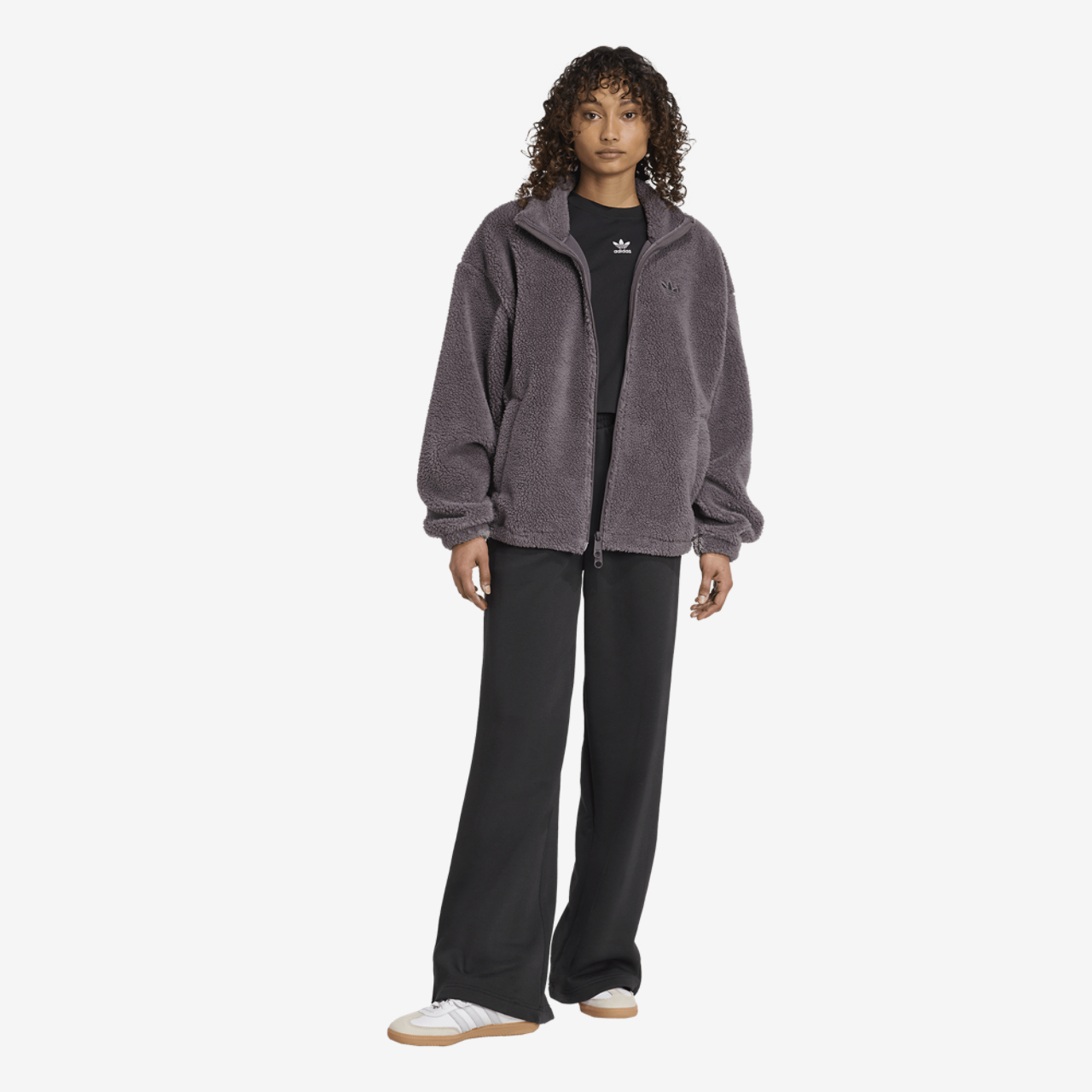 adidas Originals Essentials Fleece Wide Leg Pants Image 6 of 7. Tap to open photo gallery.