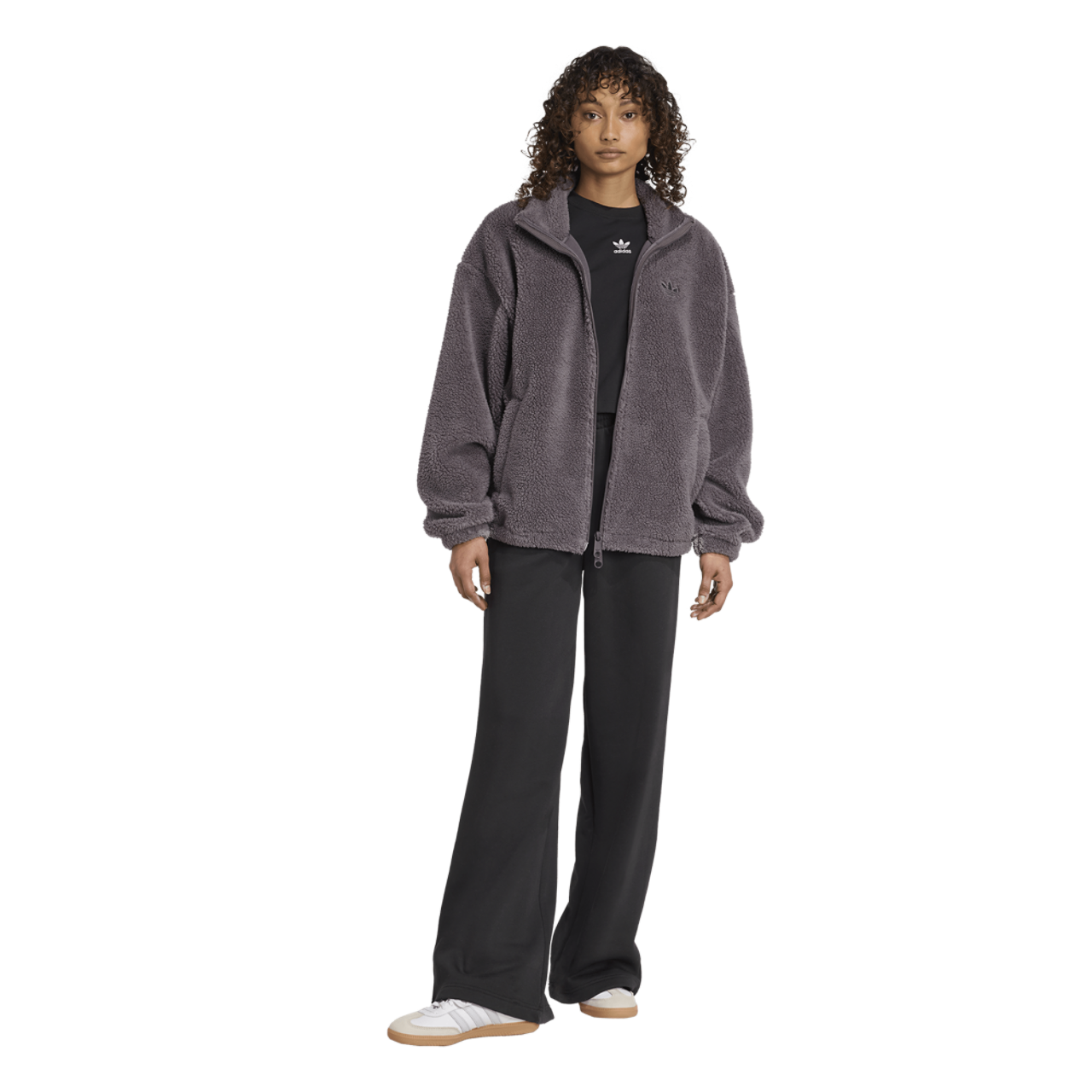 adidas Originals Essentials Fleece Wide Leg Pants Image 6 of 7. Tap to open photo gallery.