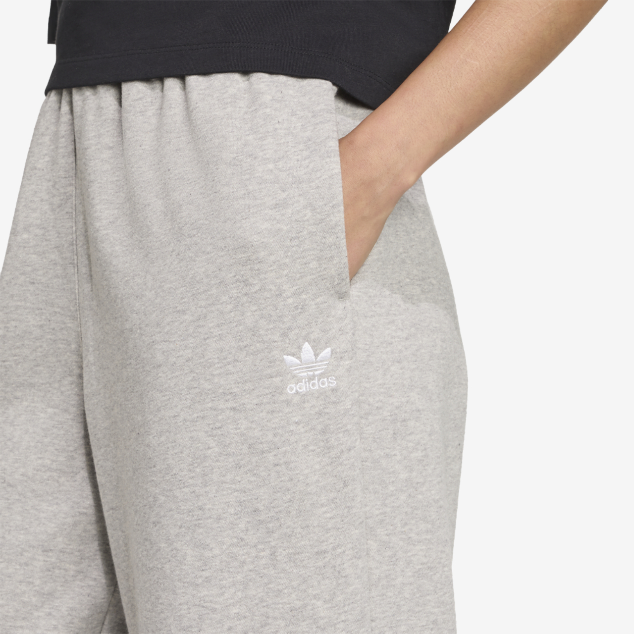 adidas Originals Essentials Fleece Wide Leg Pants Image 5 of 7. Tap to open photo gallery.