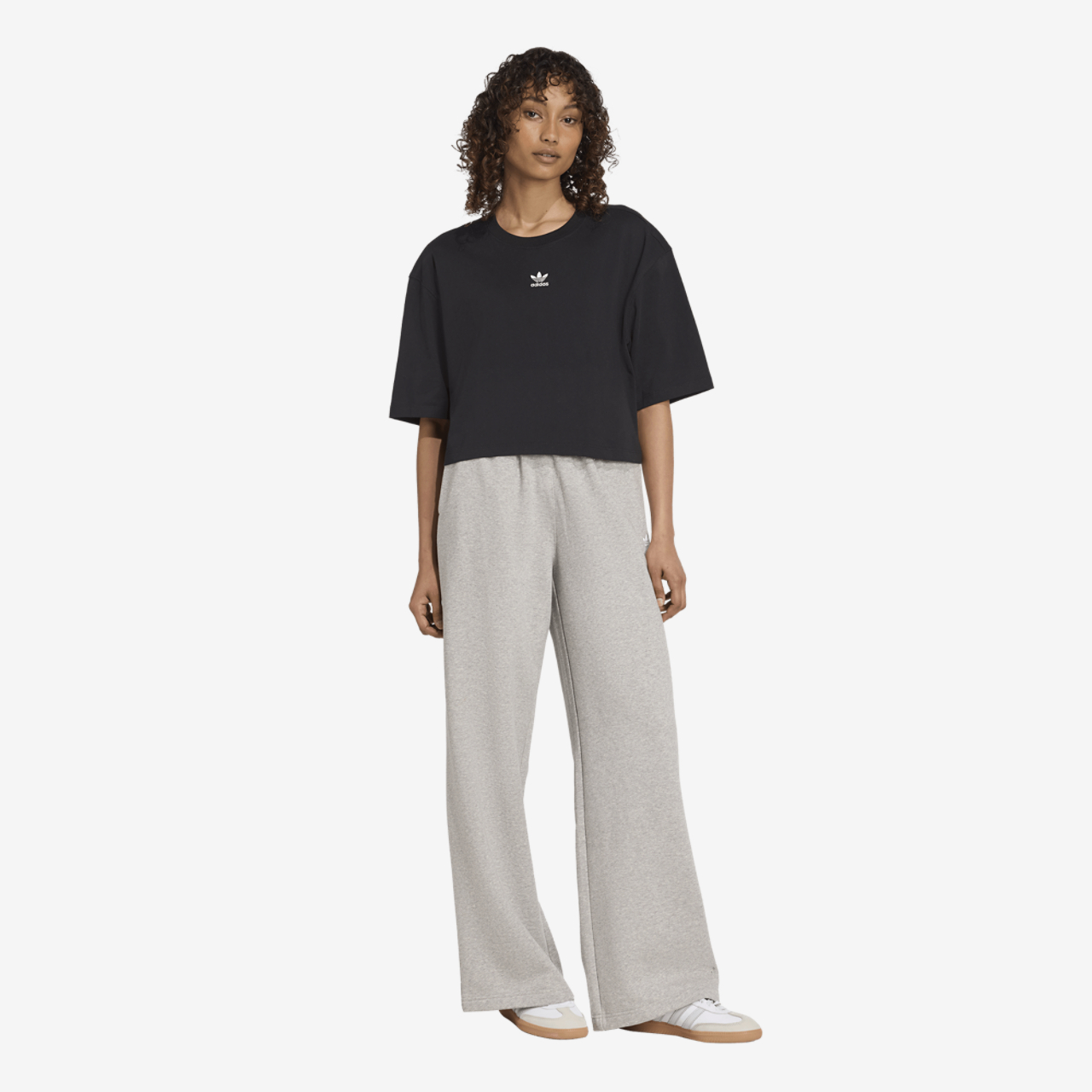 adidas Originals Essentials Fleece Wide Leg Pants Image 6 of 7. Tap to open photo gallery.