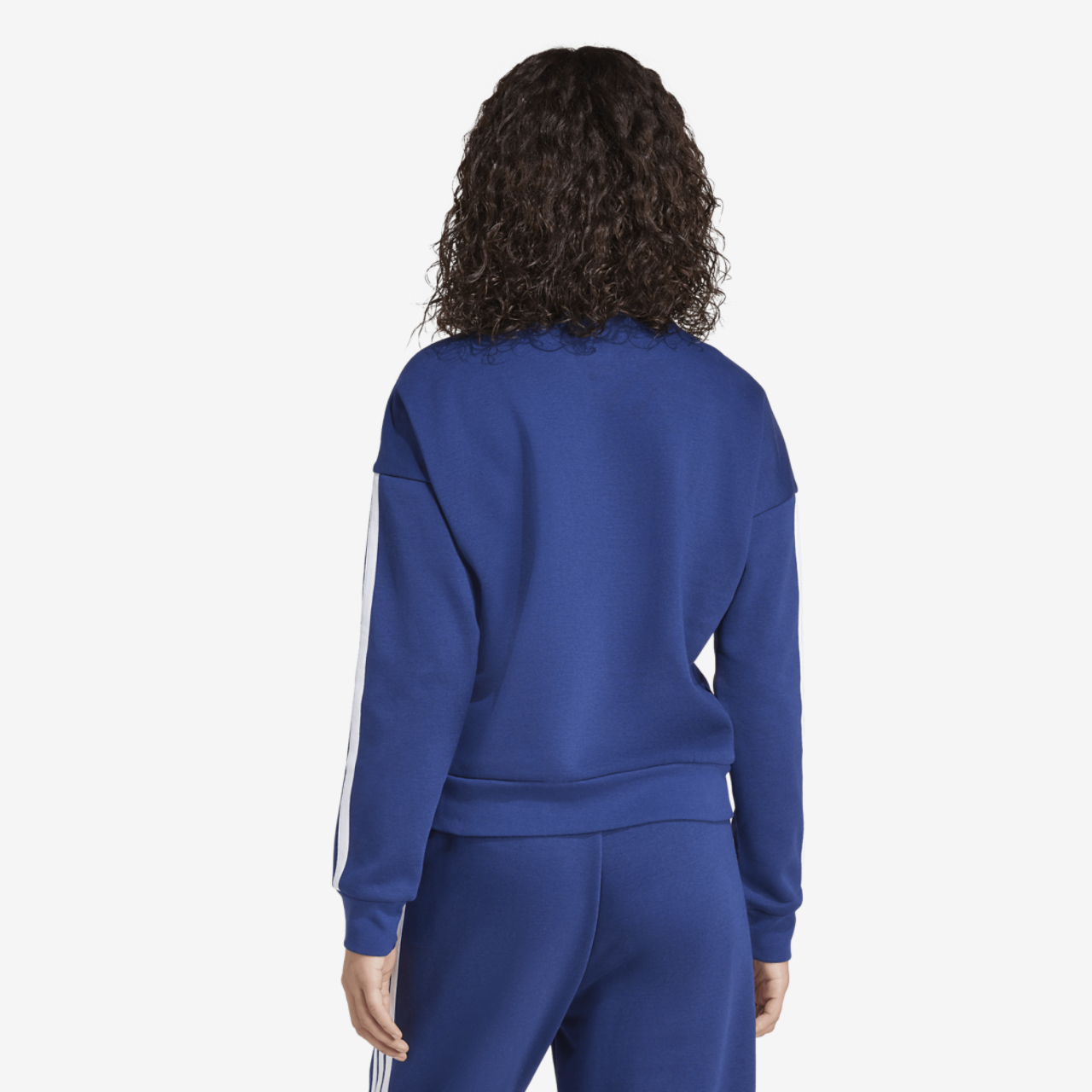 adidas Essentials 3-Stripes Fleece Sweatshirt Image 2 of 4. Tap to open photo gallery.