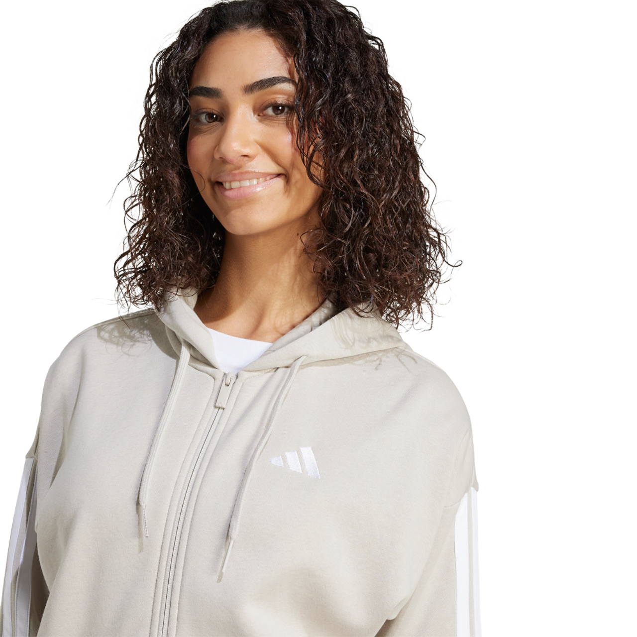 adidas Essentials 3-Stripes Full-Zip Fleece Hoodie - Women's