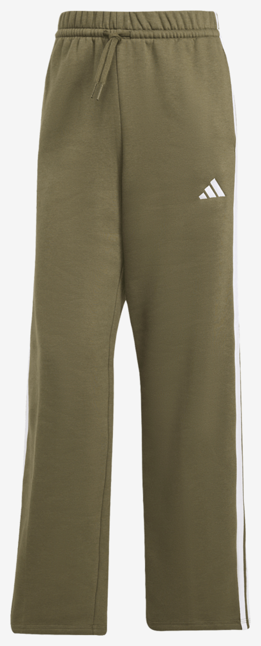 adidas Essentials 3-Stripes Open Hem Fleece Pants Image 6 of 6. Tap to open photo gallery.