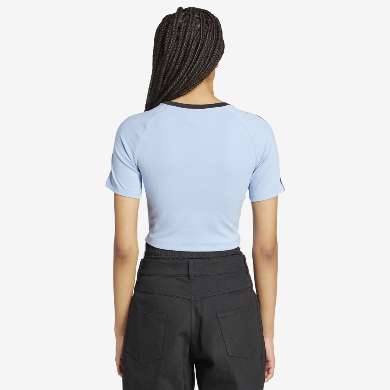 adidas Originals 3 Stripe Baby T-Shirt Image 2 of 4. Tap to open photo gallery.