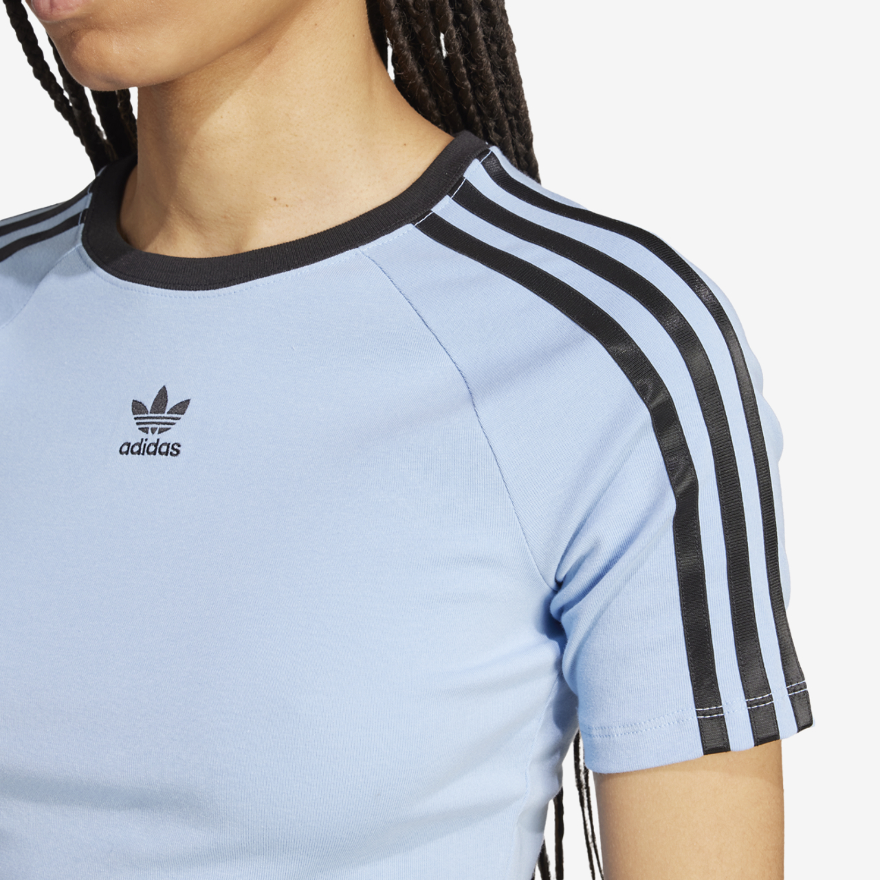 adidas Originals 3 Stripe Baby T-Shirt Image 3 of 4. Tap to open photo gallery.