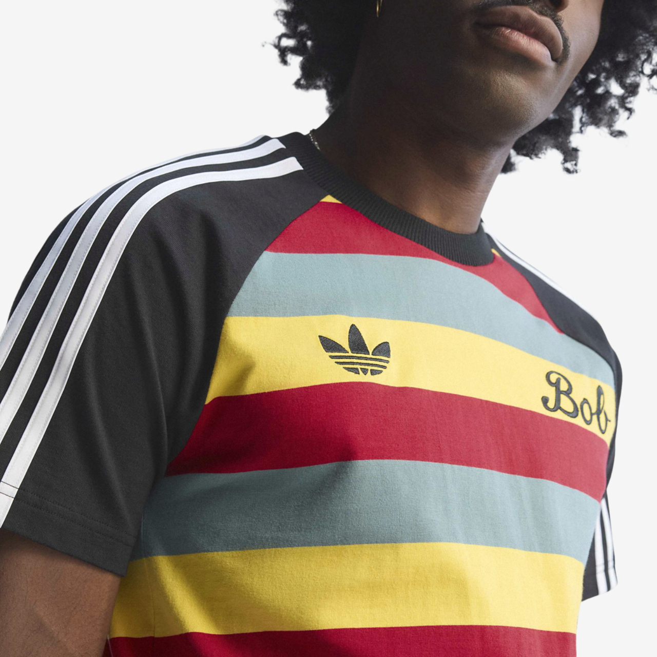 adidas Jamaica Bob OG 3 T-Shirt Image 3 of 10. Tap to open photo gallery.