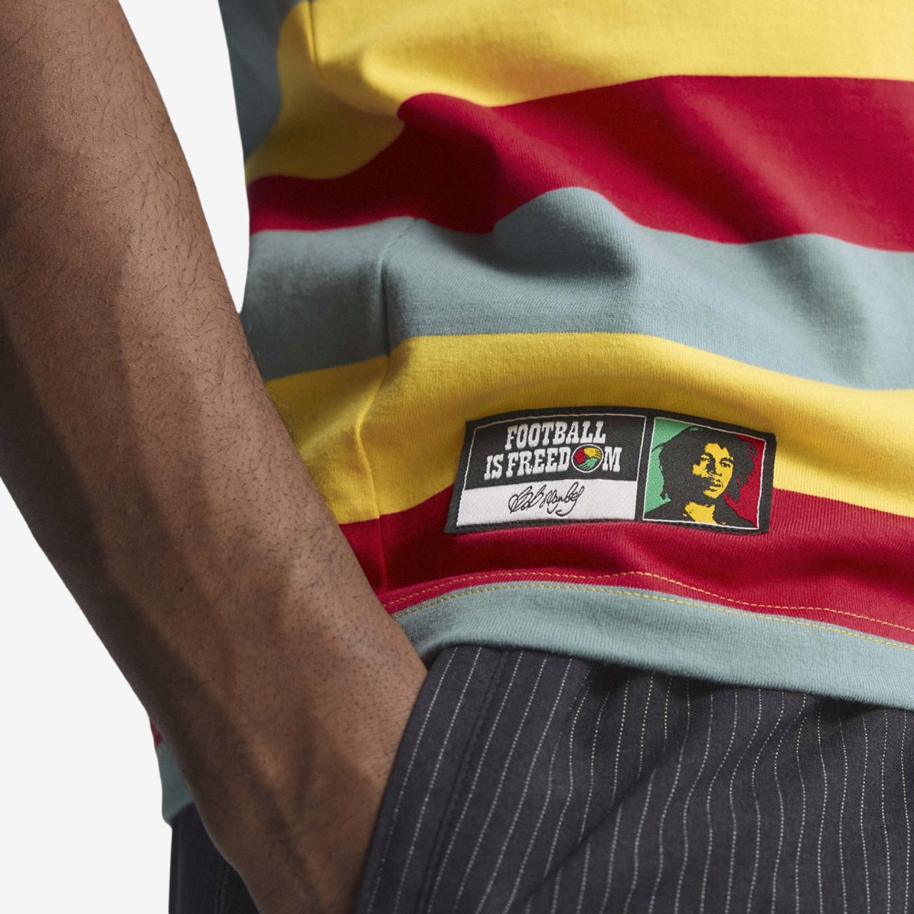 adidas Jamaica Bob OG 3 T-Shirt Image 6 of 10. Tap to open photo gallery.