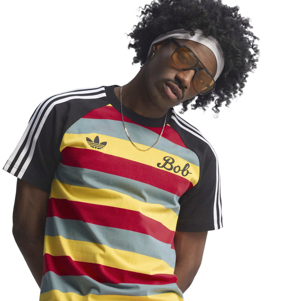 adidas Jamaica Bob OG 3 T-Shirt Image 7 of 10. Tap to open photo gallery.