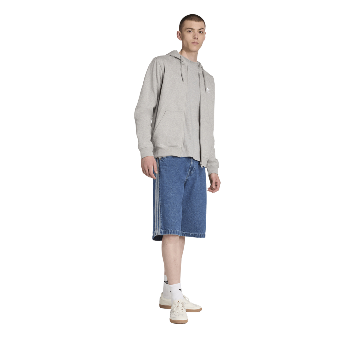 adidas Originals ESS Full-Zip Hoodie Image 3 of 6. Tap to open photo gallery.