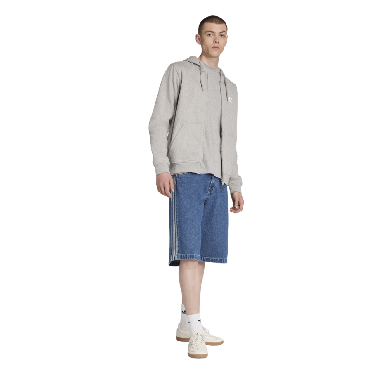 adidas Originals ESS Full-Zip Hoodie Image 3 of 6. Tap to open photo gallery.