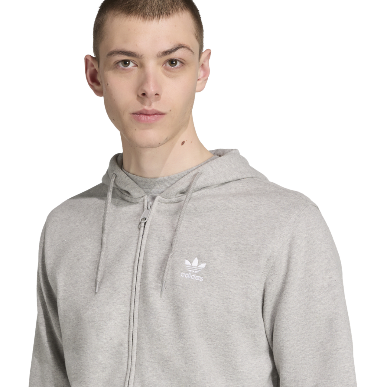 adidas Originals ESS Full-Zip Hoodie Image 5 of 6. Tap to open photo gallery.