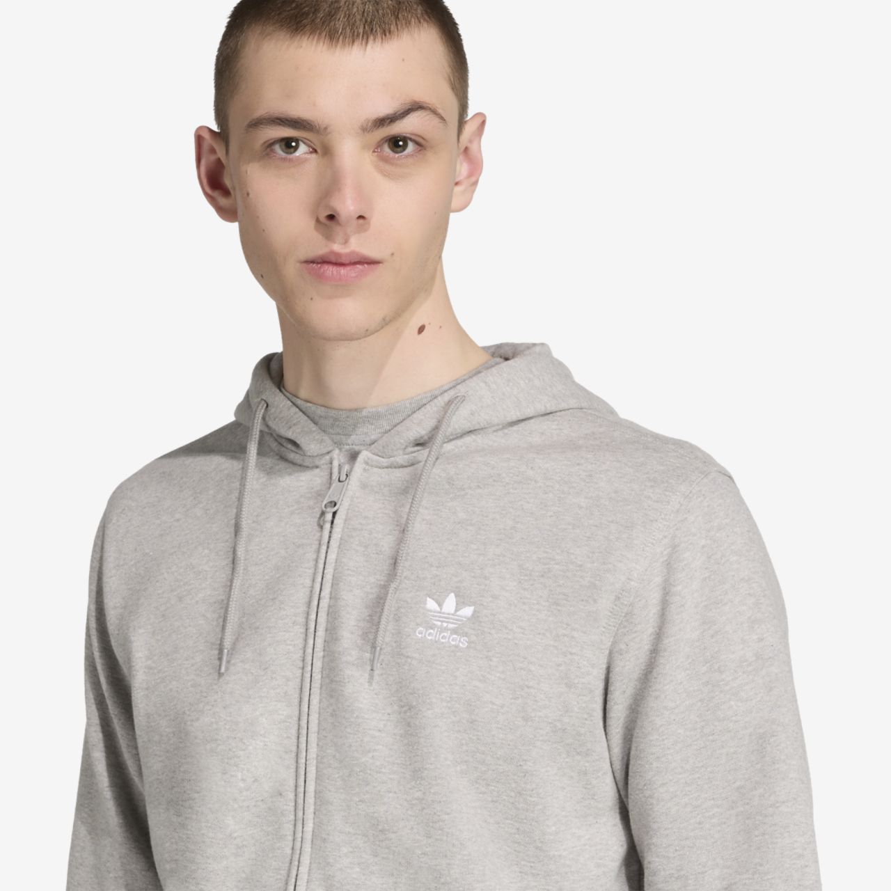adidas Originals ESS Full-Zip Hoodie Image 5 of 6. Tap to open photo gallery.