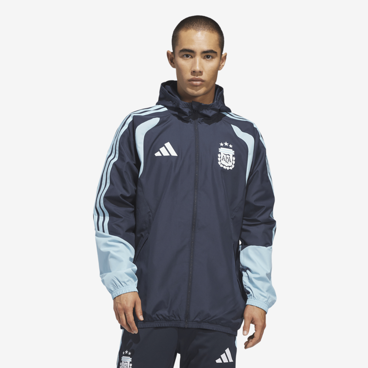 adidas Argentina 26 Tiro All Weather Jacket Image 1 of 7. Tap to open photo gallery.