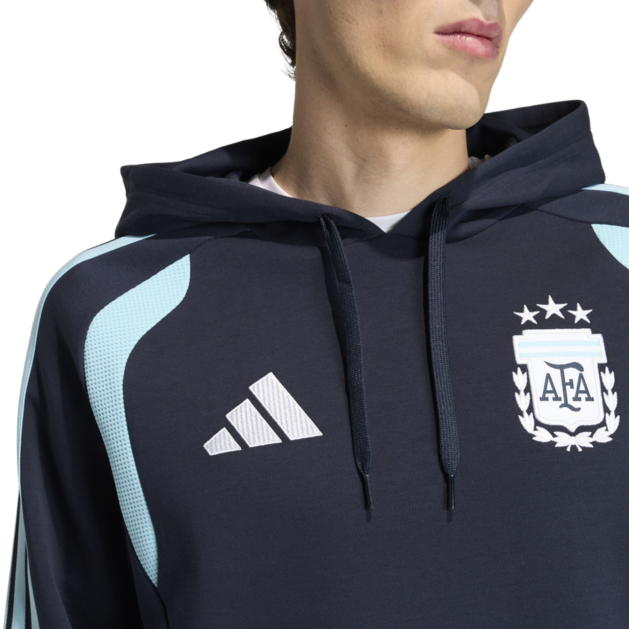 adidas Argentina 26 Tiro Sweat Hoodie Image 5 of 7. Tap to open photo gallery.