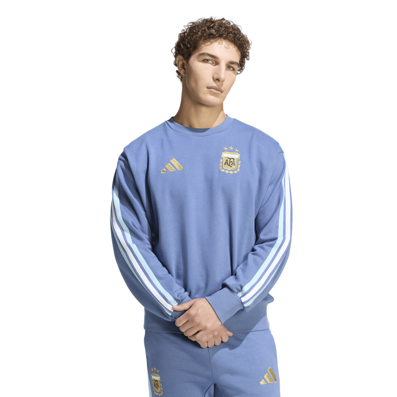 adidas Argentina Alphaskin Crew Sweat Image 1 of 6. Tap to open photo gallery.