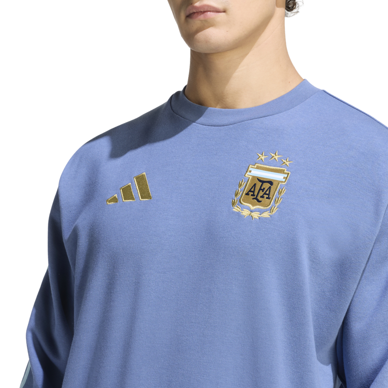 adidas Argentina Alphaskin Crew Sweat Image 4 of 6. Tap to open photo gallery.