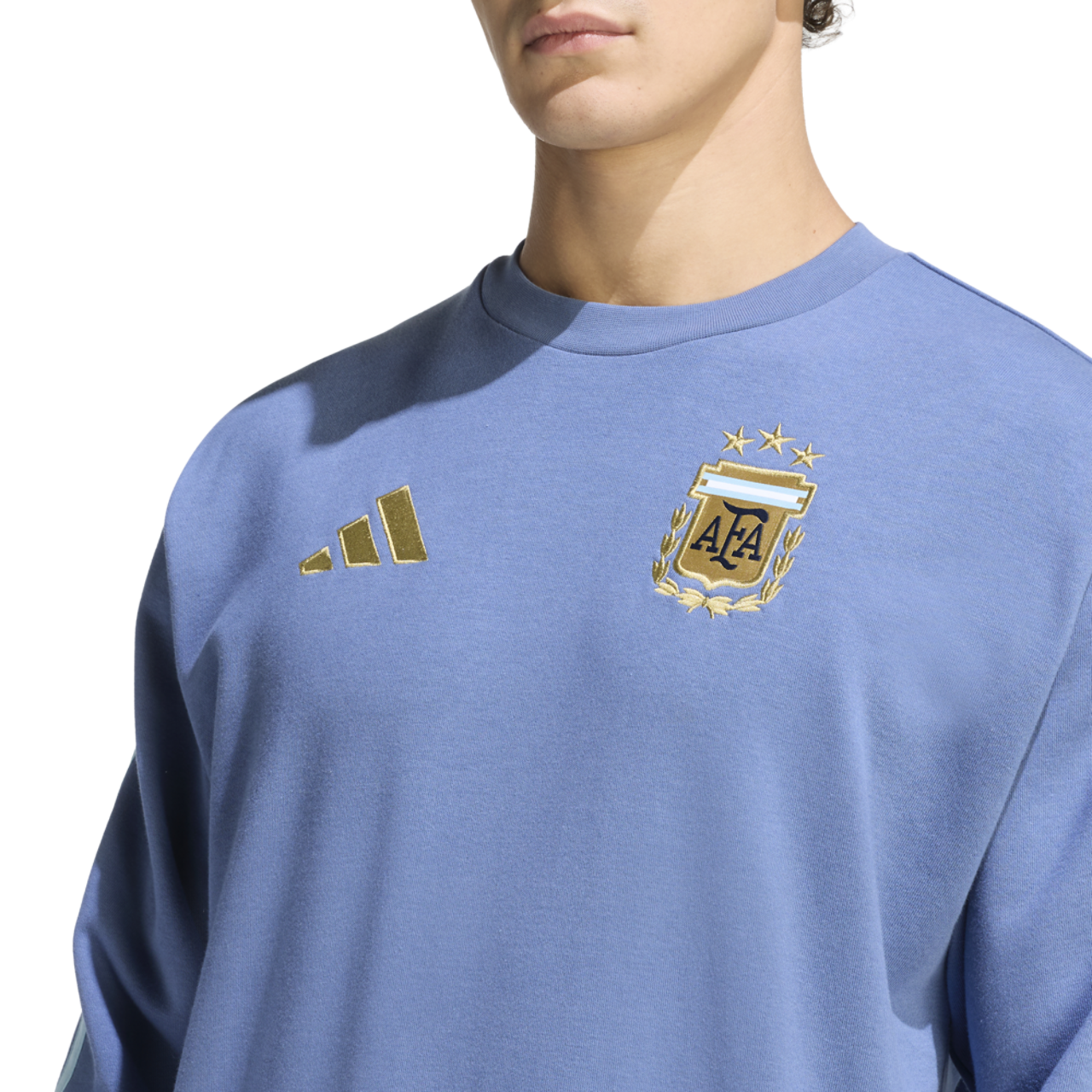 adidas Argentina Alphaskin Crew Sweat Image 4 of 6. Tap to open photo gallery.