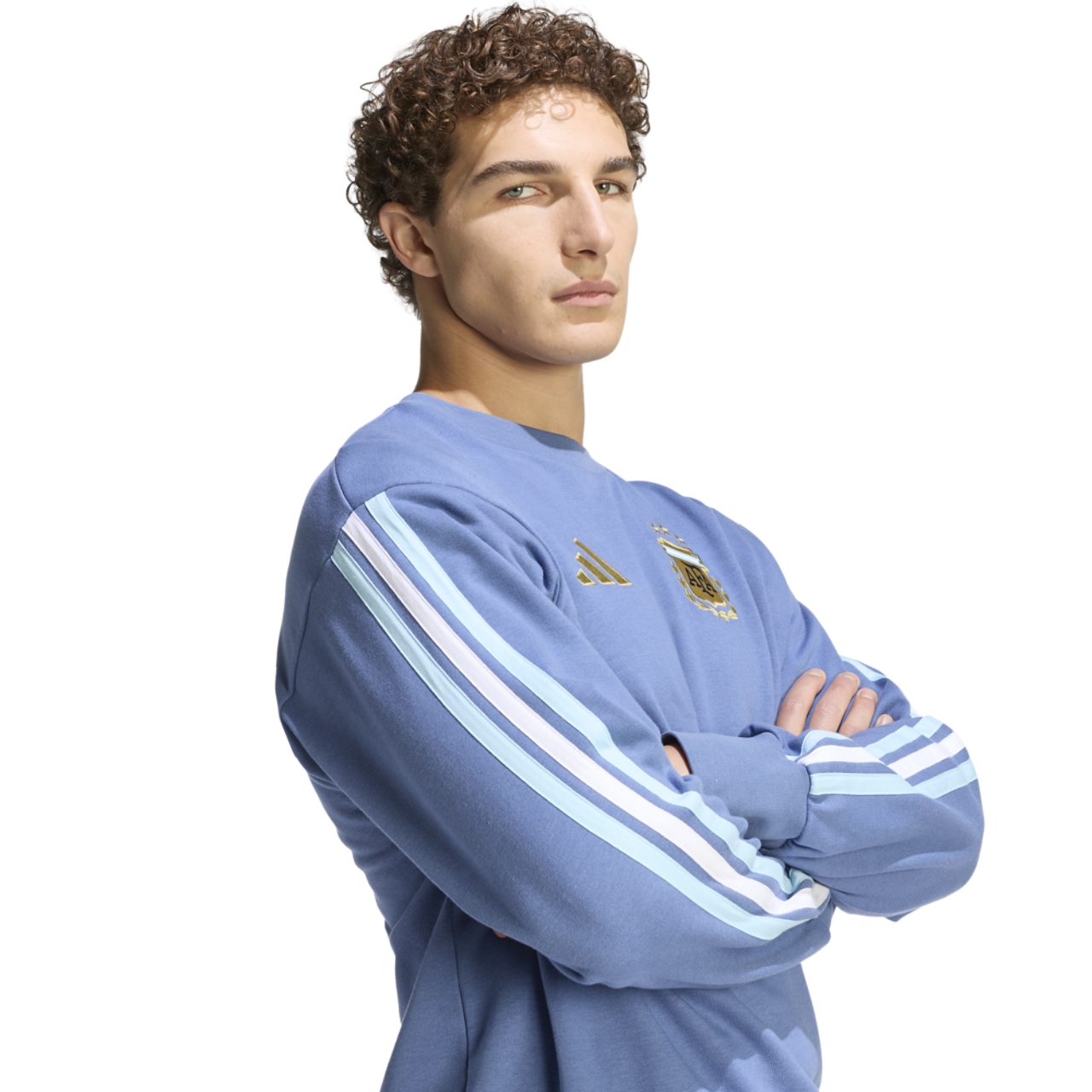 adidas Argentina Alphaskin Crew Sweat Image 5 of 6. Tap to open photo gallery.
