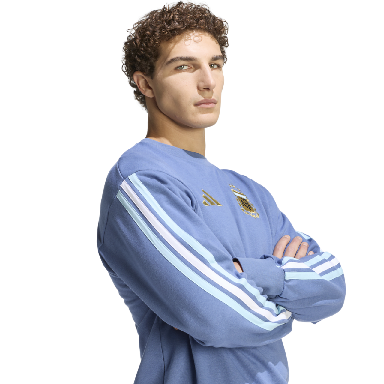 adidas Argentina Alphaskin Crew Sweat Image 5 of 6. Tap to open photo gallery.