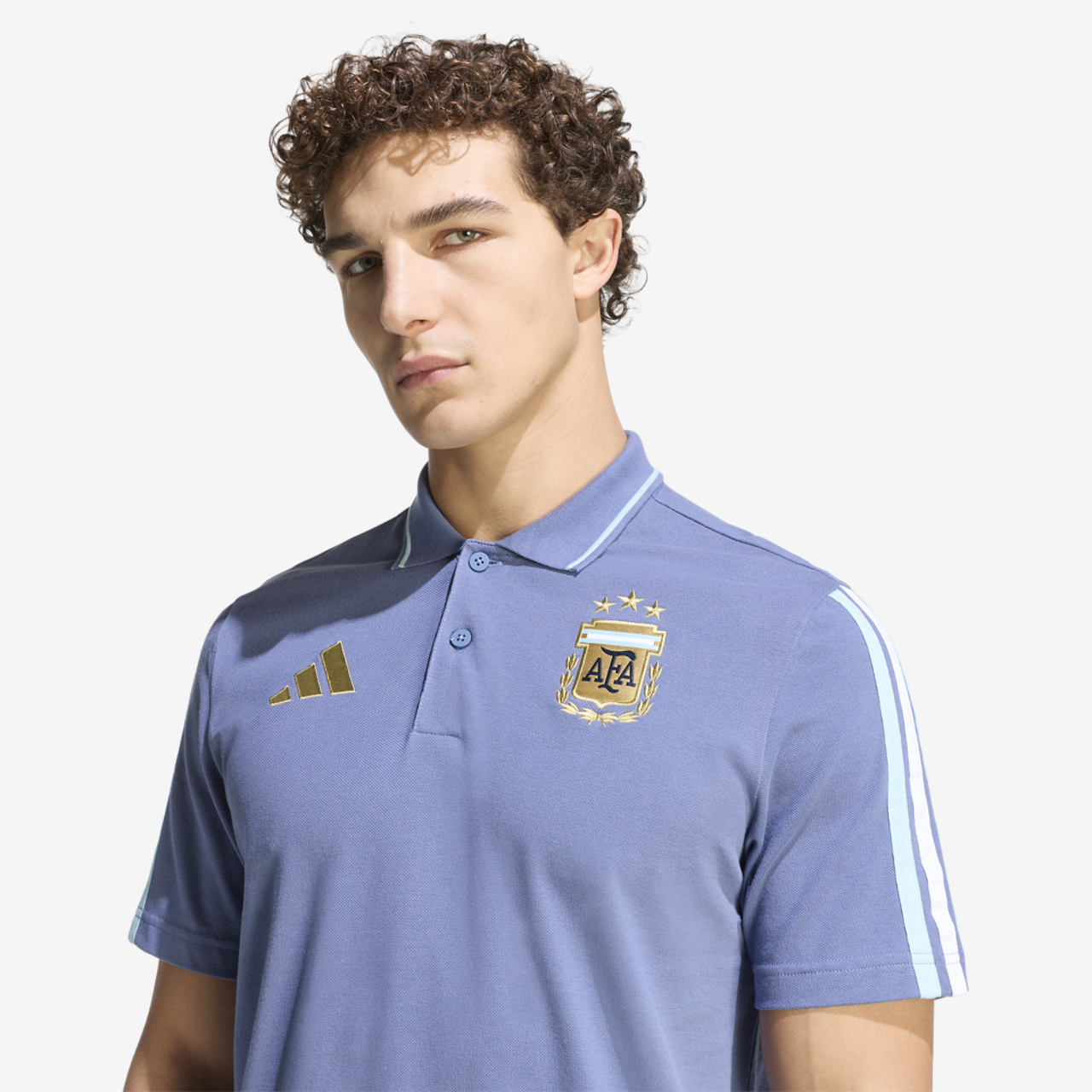 adidas Argentina Alphaskin Polo Image 3 of 6. Tap to open photo gallery.