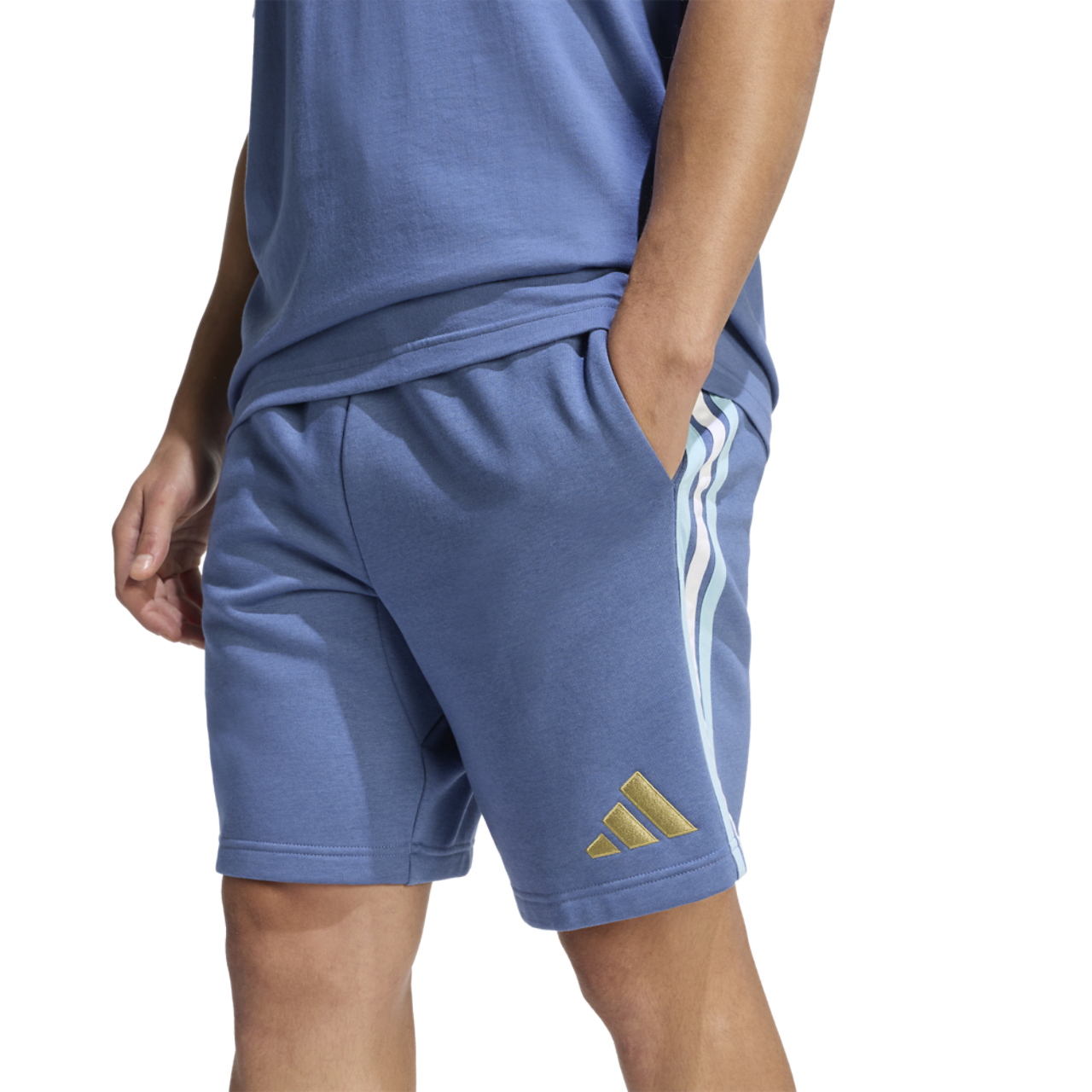 adidas Argentina Dna Fleece Shorts Image 4 of 6. Tap to open photo gallery.