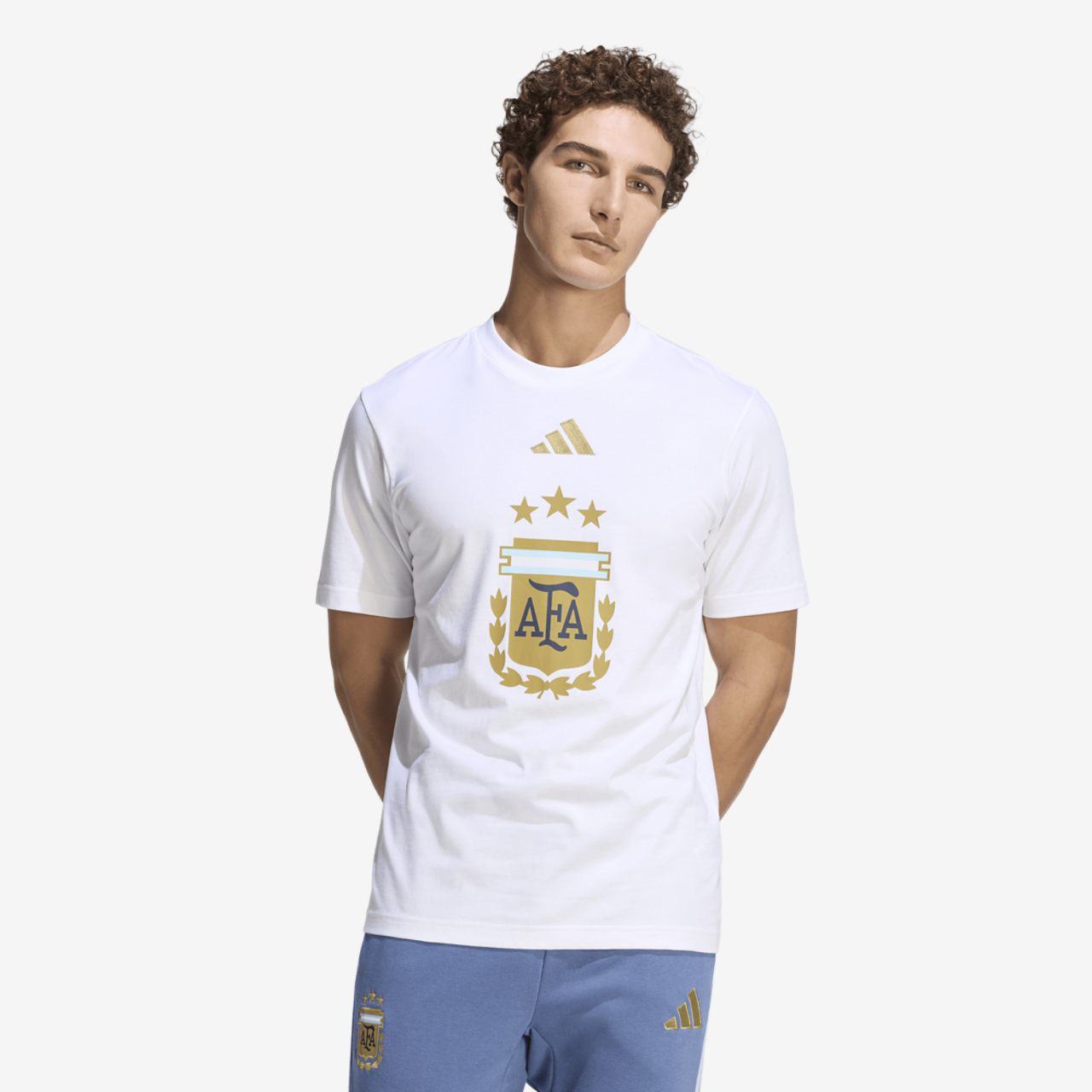 adidas Argentina Dna Graphic T-Shirt Image 1 of 6. Tap to open photo gallery.