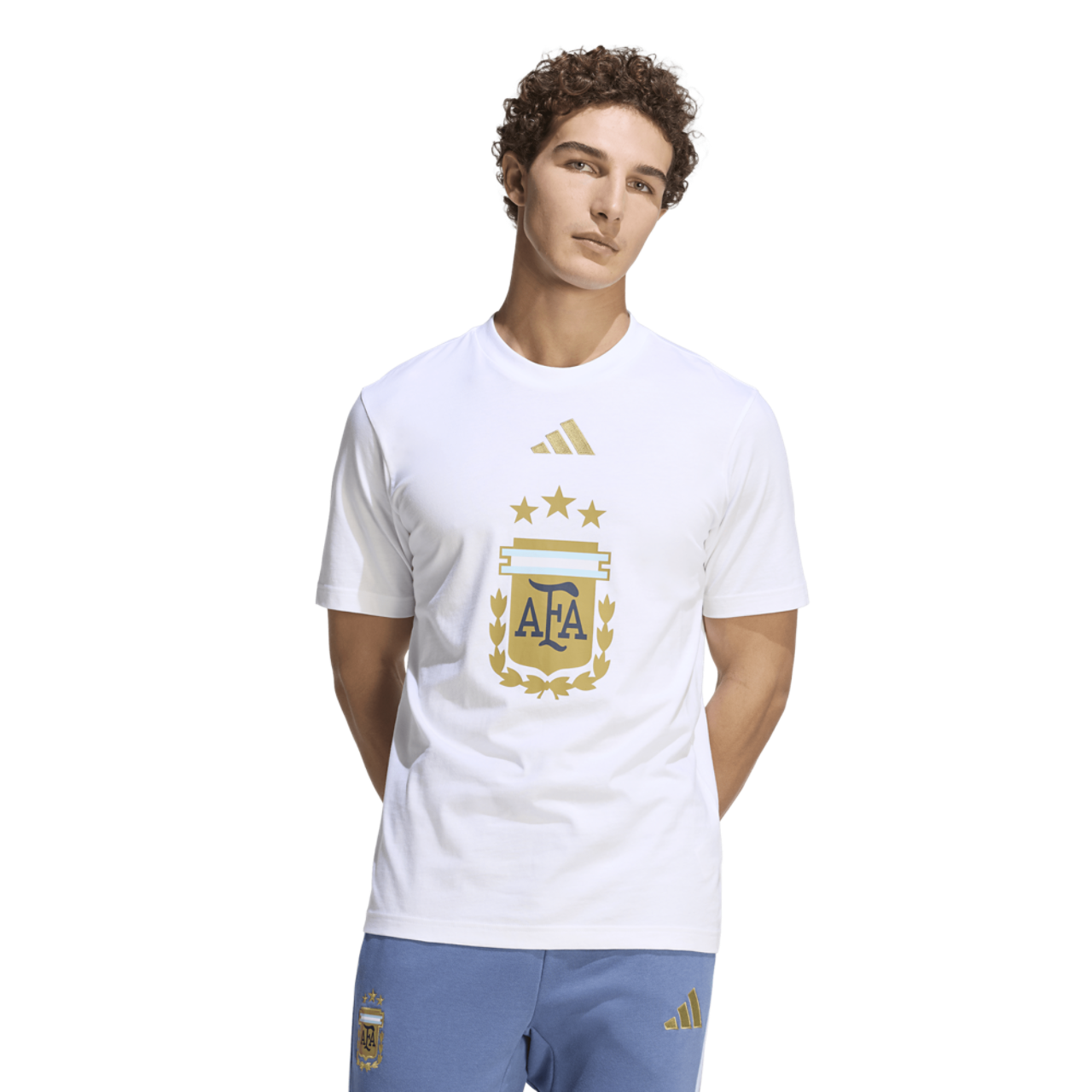 adidas Argentina Dna Graphic T-Shirt Image 1 of 6. Tap to open photo gallery.