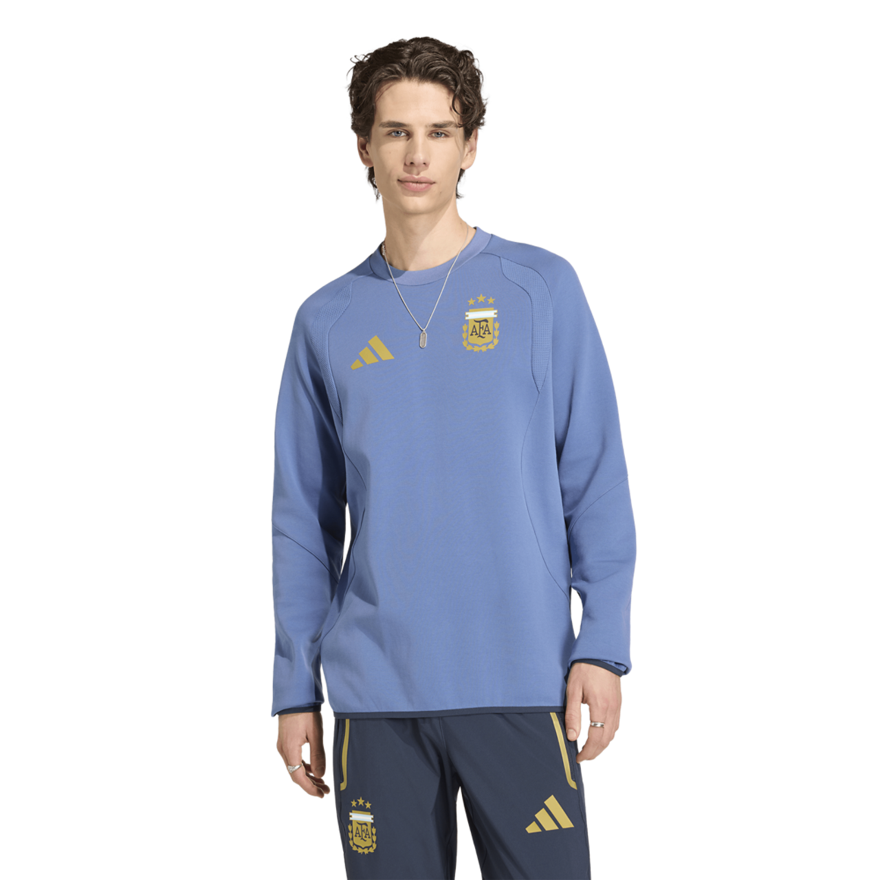 adidas Argentina Tiro Travel Crew Jumper Image 1 of 6. Tap to open photo gallery.