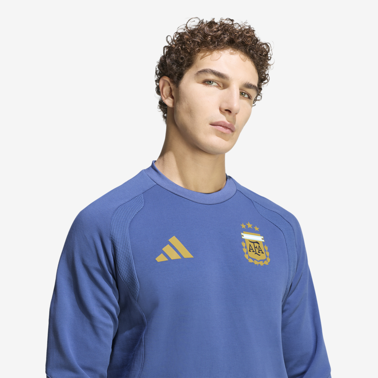 adidas Argentina Tiro Travel Crew Jumper Image 3 of 6. Tap to open photo gallery.