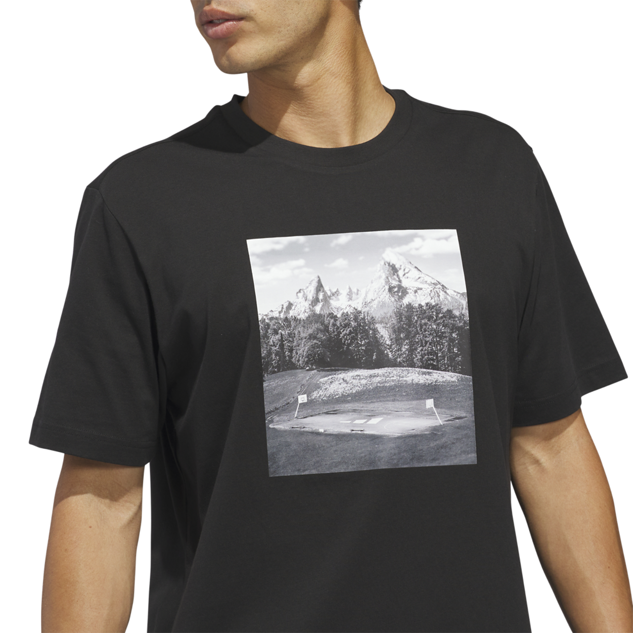 adidas Hoop Sanctuary Graphic T-Shirt Image 3 of 6. Tap to open photo gallery.
