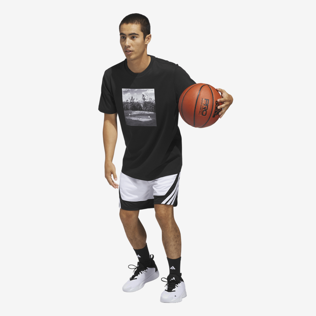 adidas Hoop Sanctuary Graphic T-Shirt Image 5 of 6. Tap to open photo gallery.