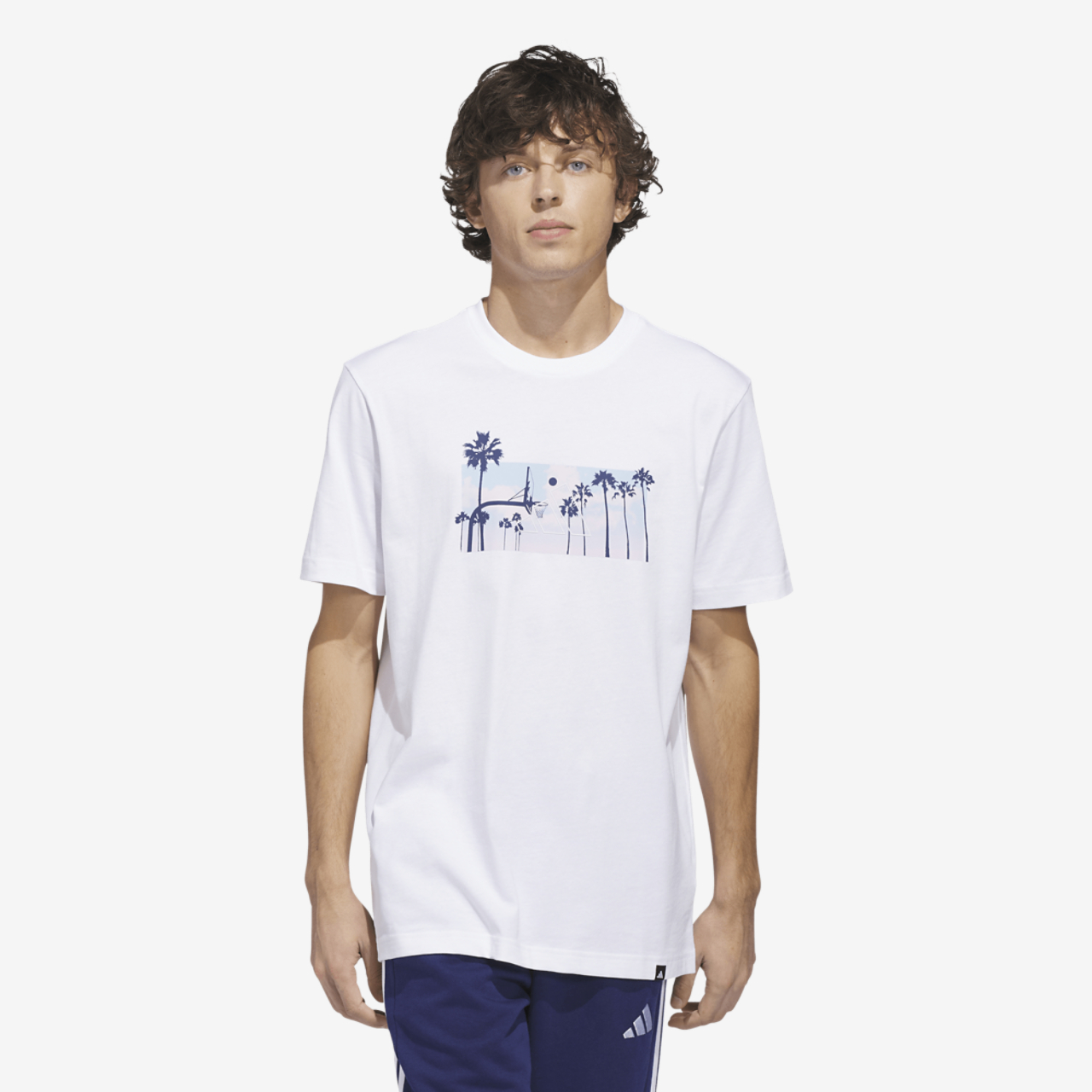 adidas Summer Sunset Graphic T-Shirt Image 1 of 6. Tap to open photo gallery.