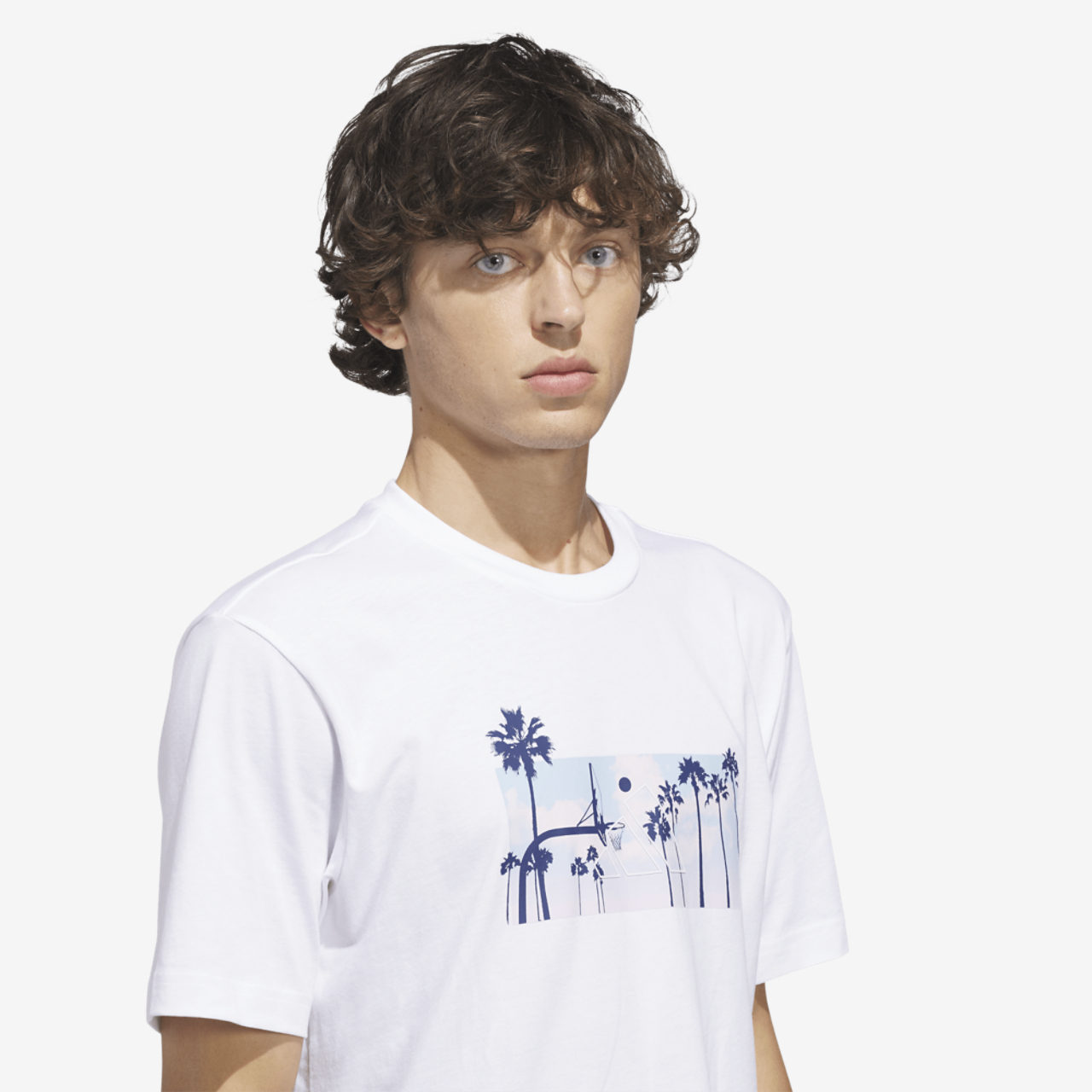 adidas Summer Sunset Graphic T-Shirt Image 4 of 6. Tap to open photo gallery.