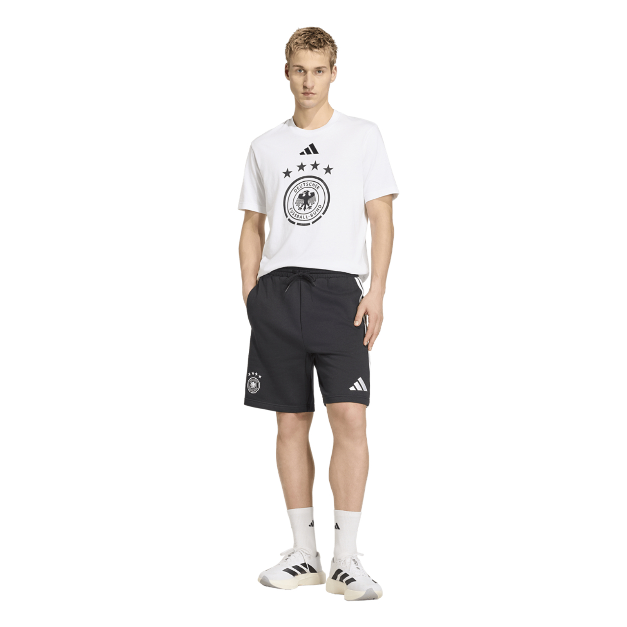 adidas Germany Alphaskin Fleece Shorts Image 3 of 6. Tap to open photo gallery.