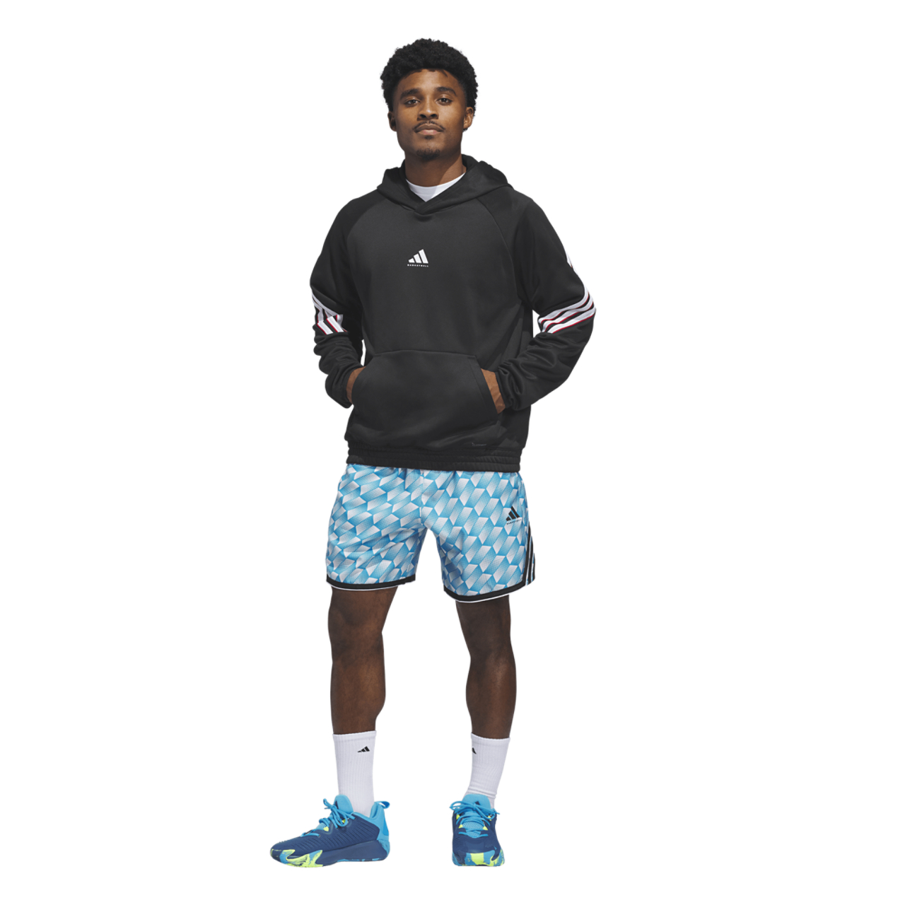 adidas Crazy Lite Allover Print Shorts Image 5 of 6. Tap to open photo gallery.