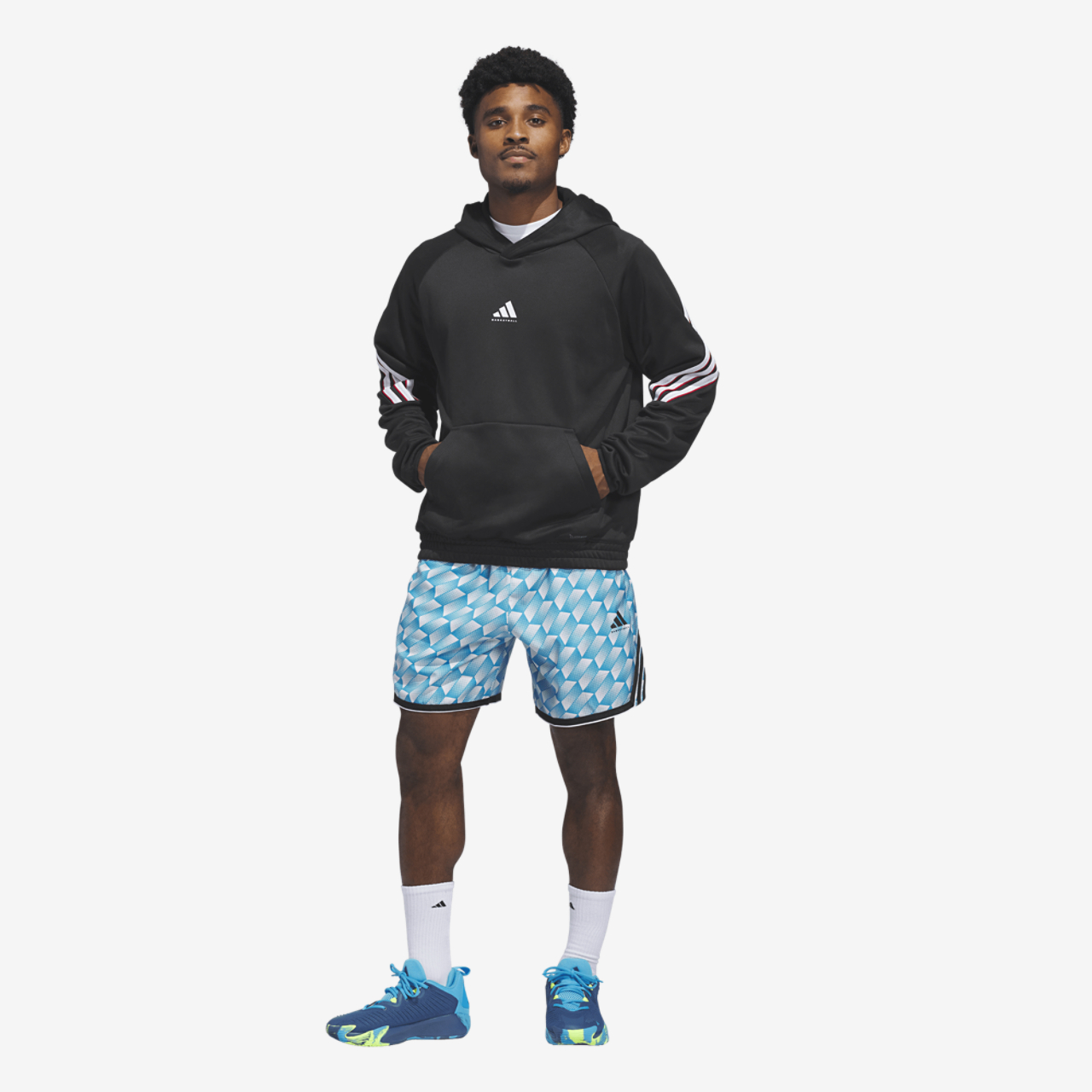 adidas Crazy Lite Allover Print Shorts Image 5 of 6. Tap to open photo gallery.