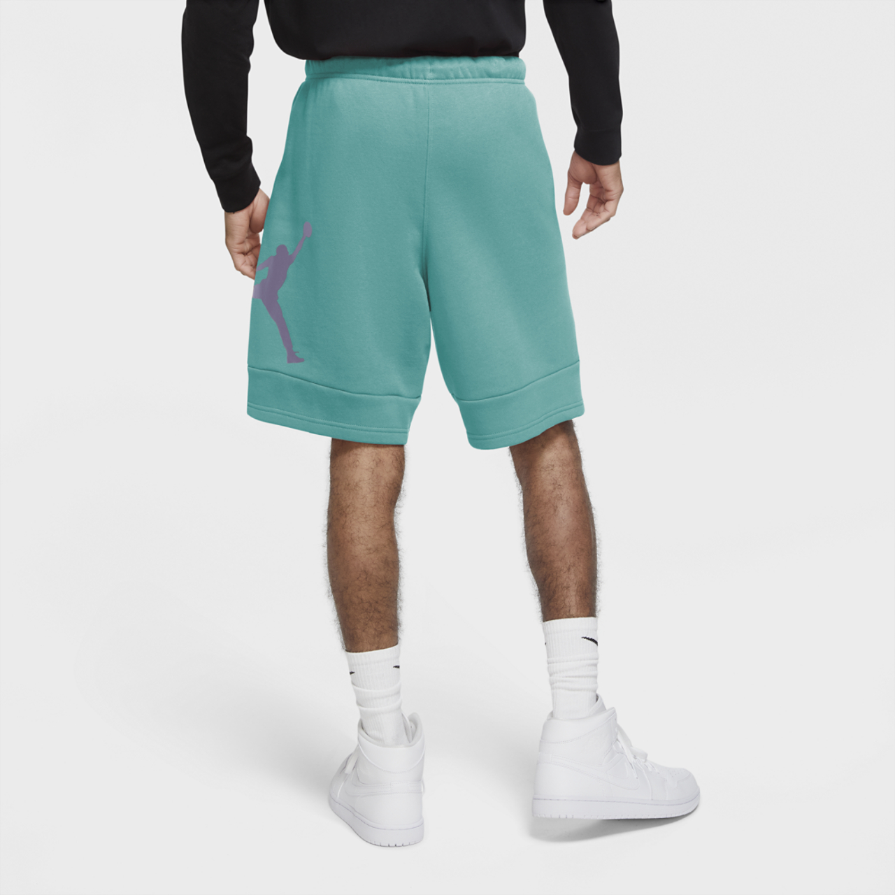Jordan Jumpman Air Fleece Shorts Image 2 of 2. Tap to open photo gallery.