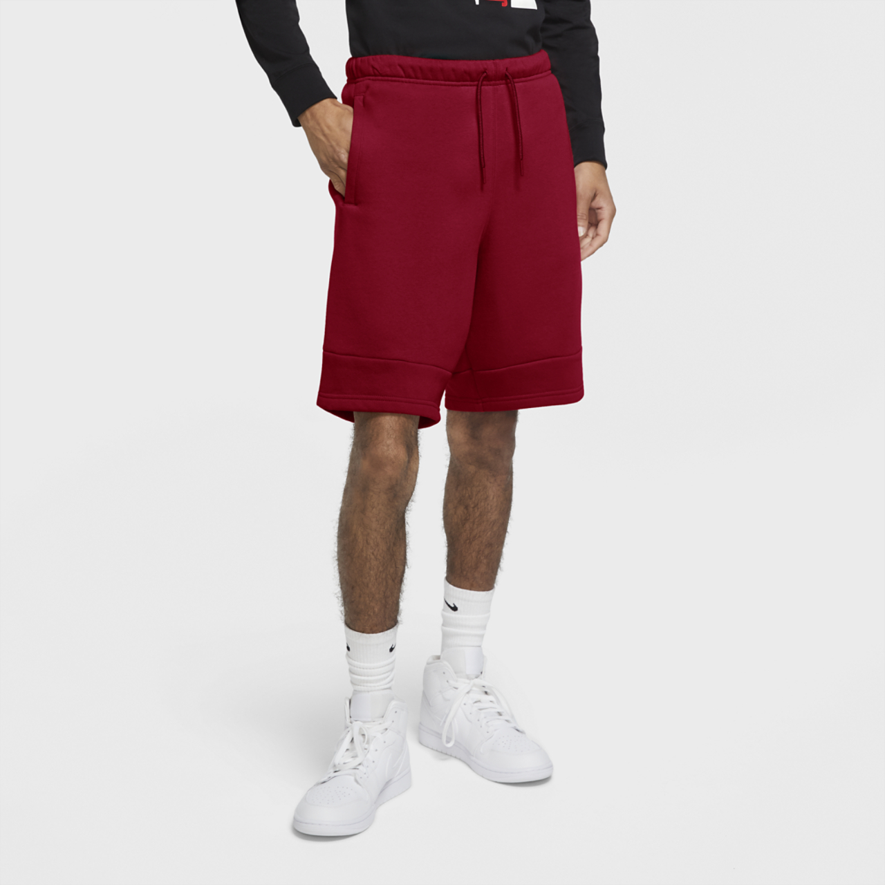 Jordan Jumpman Air Fleece Shorts Image 1 of 2. Tap to open photo gallery.