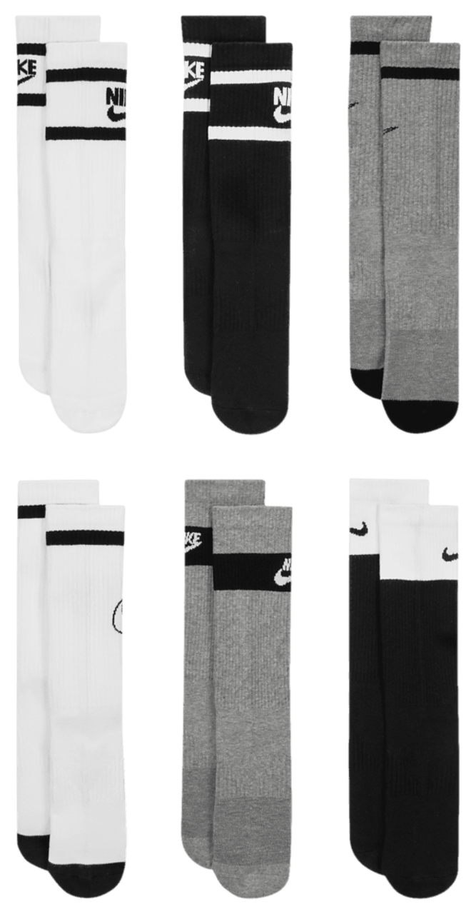 Nike GFX 6 Pack Crew Socks Image 3 of 5. Tap to open photo gallery.